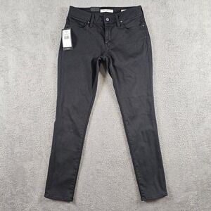 Mavi Alexa Mid-Rise Skinny Jeans Black Super Stretch Denim W29 L28 NEW